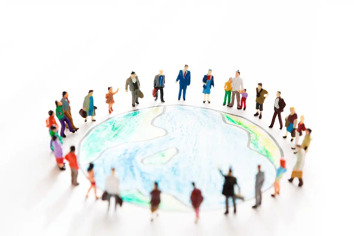 diverse circle of people represents belonging