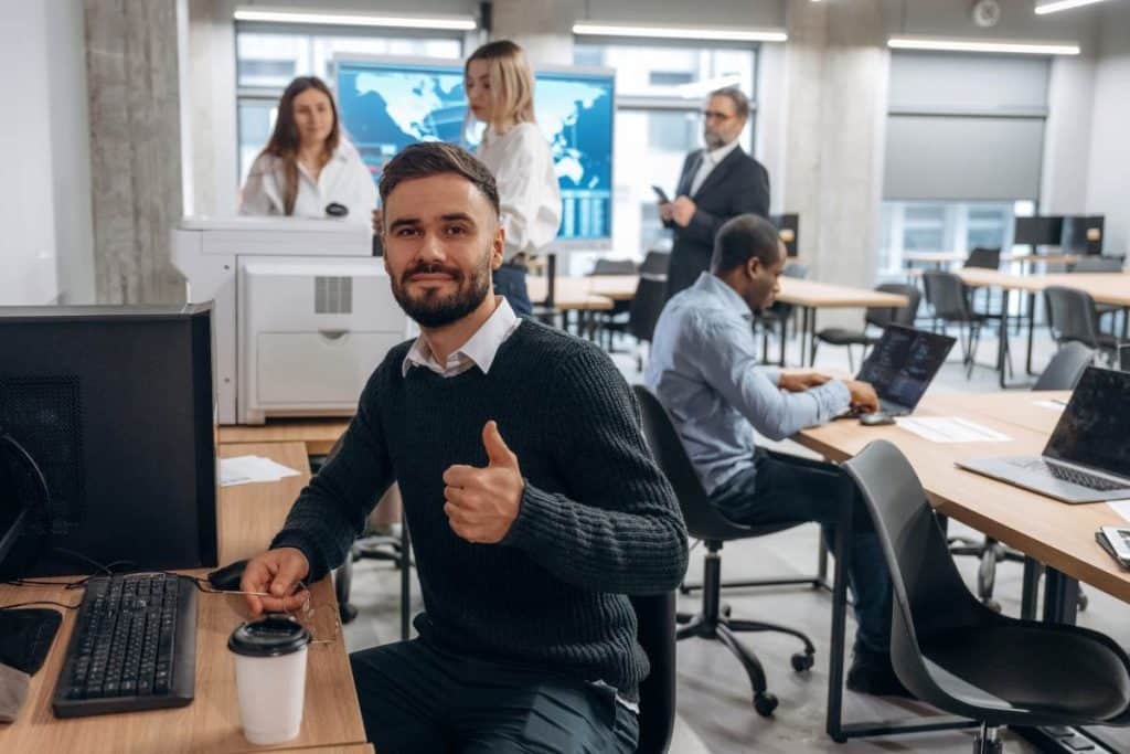Team Collaboration in a Modern Office Setting