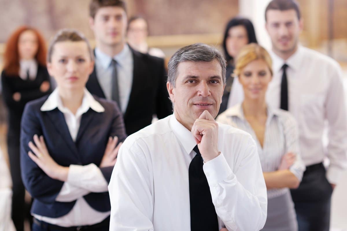 business people group on seminar